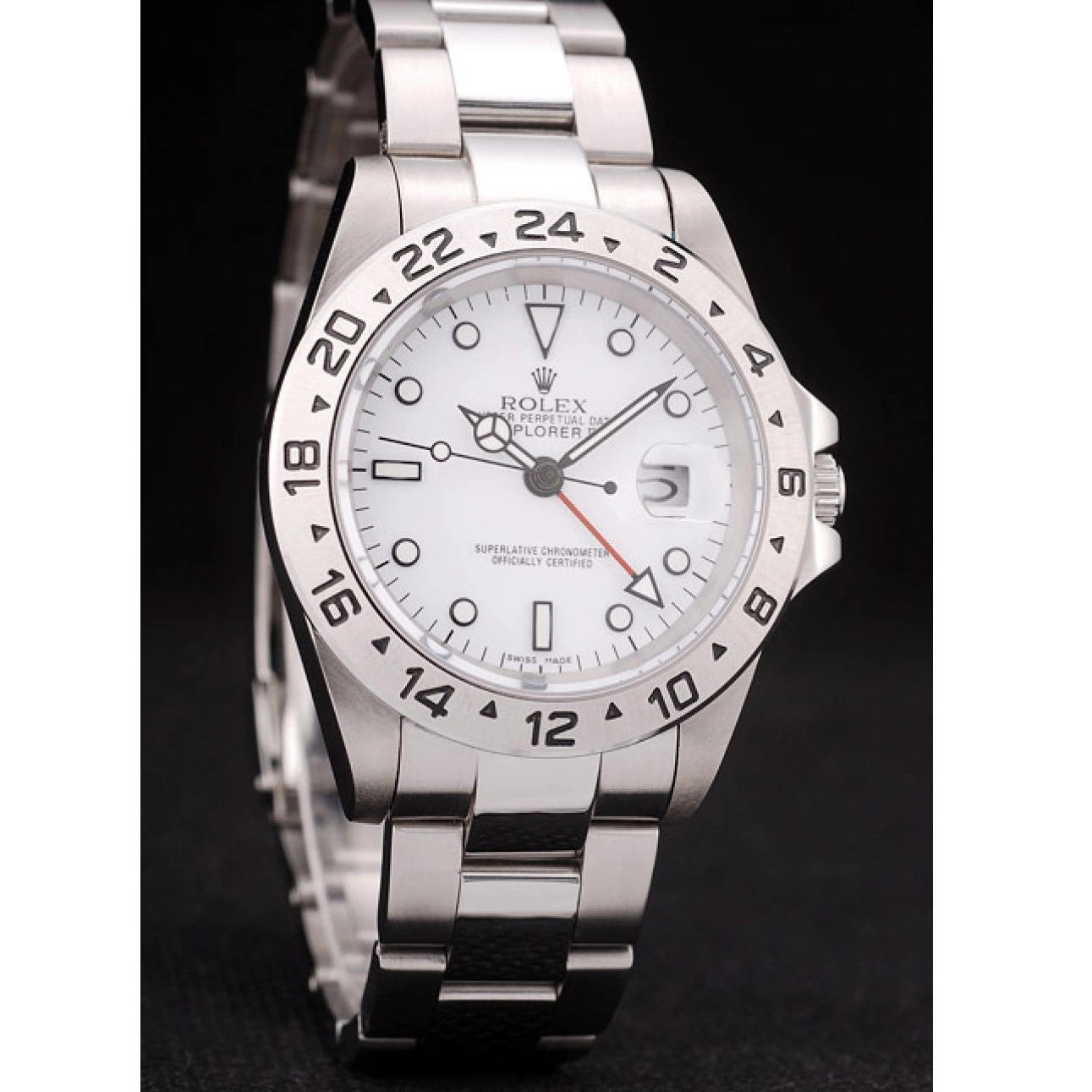 MiroTime 0723 Rolex Explorer Stainless Steel Bezel White Dial